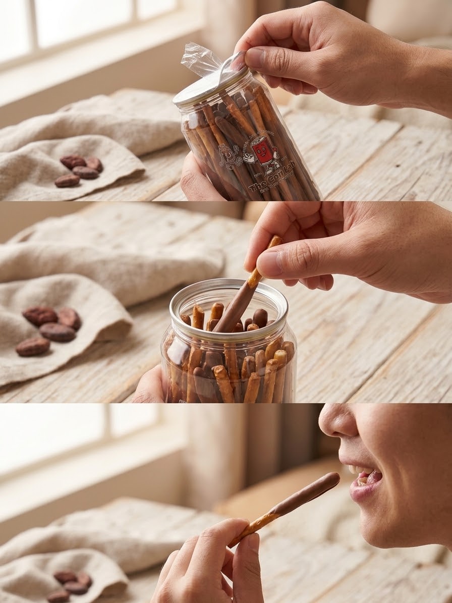Pretzel Sticks coated with chocolate